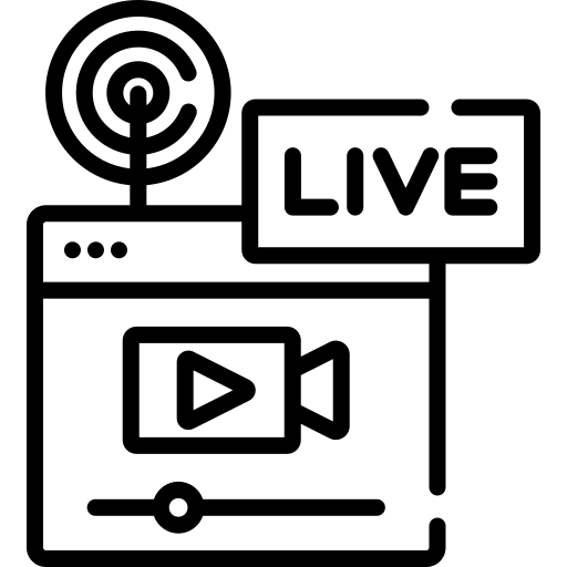 VOD and live streaming icon
