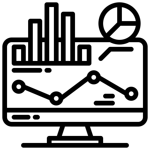 Real-time analytics and monitoring icon